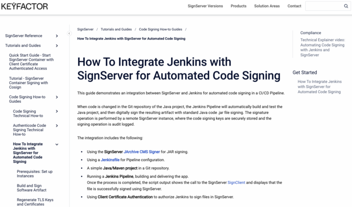 Integrate Jenkins with SignServer